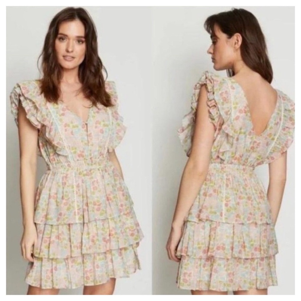 Anthropologie Love The Label Ines Tiered Ruffle Dress